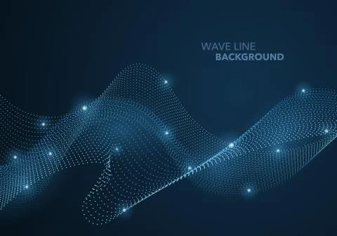 Abstract dot wave line 169 Illustrazione stock