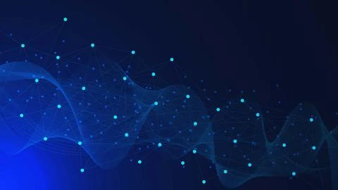 Abstract dots and lines connection Illustrazione stock