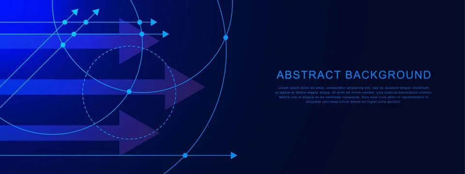 Abstract dots and lines with gradient arrow Stock Illustration