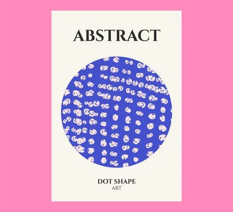 Abstract Dots Art Poster Design Stock Illustration