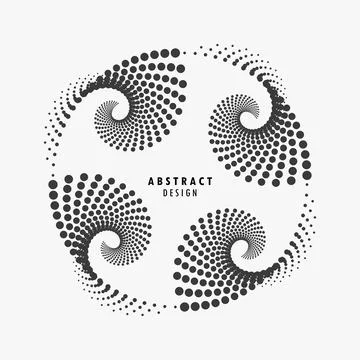 Abstract dots circle pattern design of minimal swirl artwork style cover. Stock Illustration