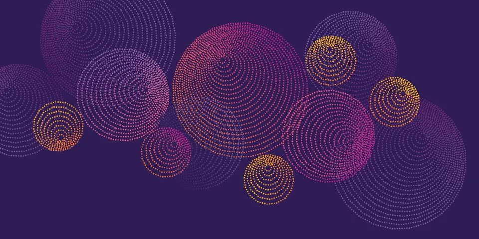 Abstract dots circles luxury pattern. Illustrazione stock