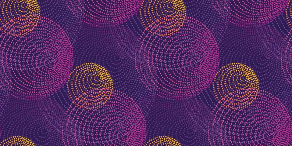 Abstract dots circles seamless pattern Stock Illustration