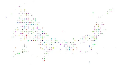 Abstract Dots Constructing the Turks and Caicos Map Outline Stock Footage 320616826