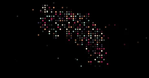 Abstract Dots Converging to Create Costa Rica Map Shape Stock Footage 319913420