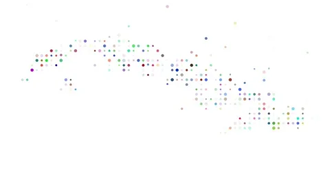 Abstract Dots Converging to Create Cuba Map Shape Stock Footage 319913977