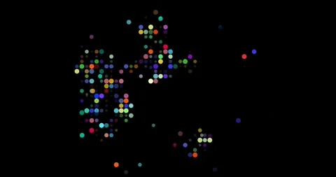 Abstract Dots Converging to Create Guadeloupe Map Shape Stock Footage 320060427