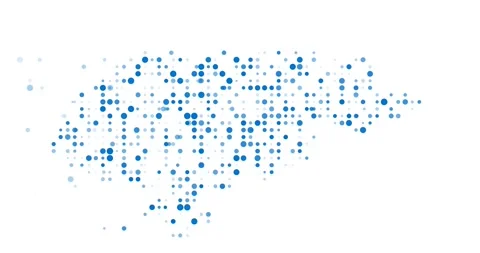 Abstract Dots Converging to Create Honduras Map Shape Stock Footage 320139506