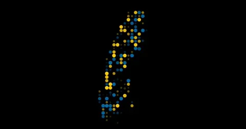 Abstract Dots Converging to Create Sweden Map Shape Stock Footage 319300281