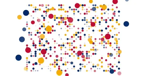 Abstract Dots Forming the Colorado State Rectangular Shape Stock Footage 320771627