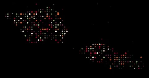Abstract Dots Forming Map of Samoa Stock Footage 318832348