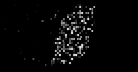 Abstract Dots Forming Shape of Grenada Map Stock Footage 320020956