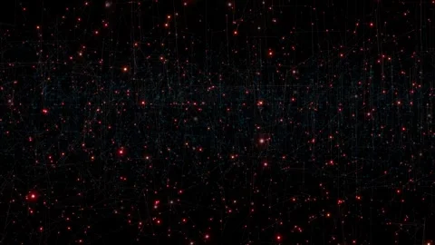 Abstract dots lines motion on black background Stock-Footage 323323399