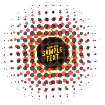 Abstract dots in multi color halftone vector design Stock Illustration