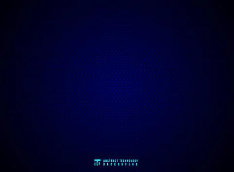 Abstract dots pattern on blue background futuristic technology concept. Stock Illustration