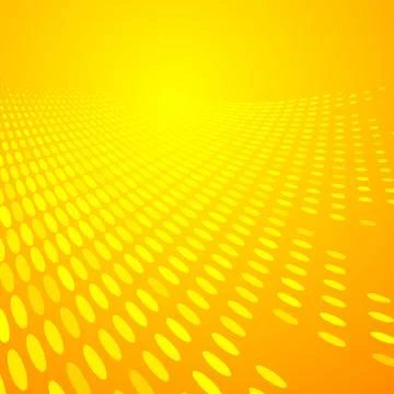 Abstract dots pattern halftone yellow and orange color perspective background 스톡 일러스트