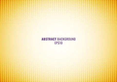 Abstract dots pattern halftone yellow gradient background and texture Stock Illustration