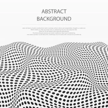 Abstract of dots stripe wave pattern background. Illustrazione stock