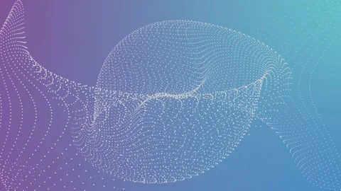 Abstract dots wave motion background. digital data tech background Stock Footage 156641838