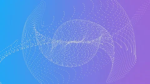 Abstract dots wave motion background. digital data tech background Stock Footage 156641962