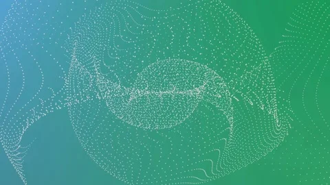 Abstract dots wave motion background. digital data tech background Video stock 156641975