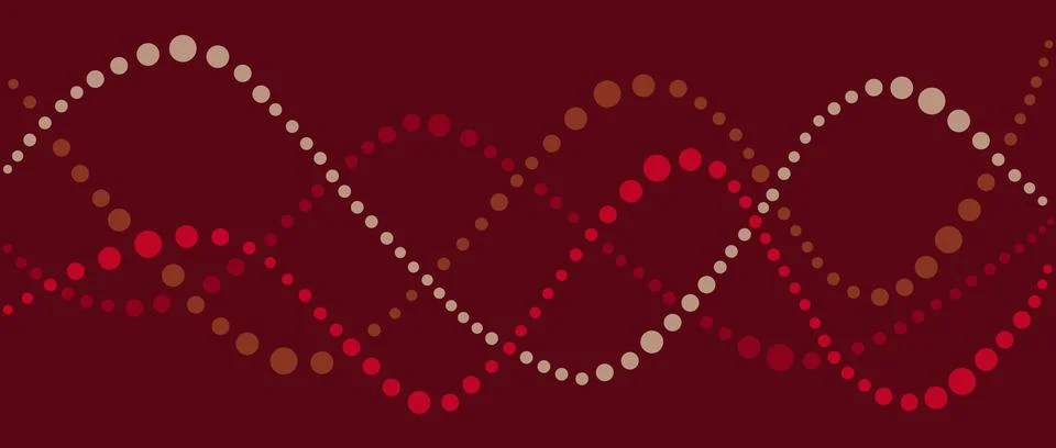 Abstract dots wave pattern design with circular shapes in warm tones Stock Illustration