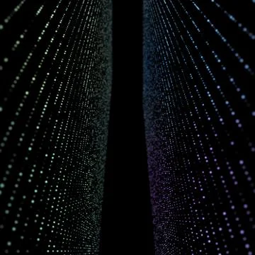 Abstract dots wave space background. Connection structure. Science background Illustrazione stock