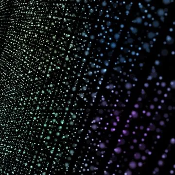 Abstract dots wave space background. Connection structure. Science background Illustrazione stock