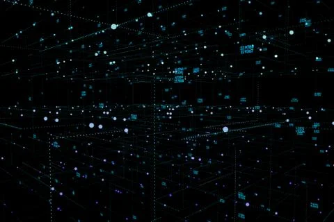 Abstract dots wave space background. Connection structure. Science background 스톡 일러스트