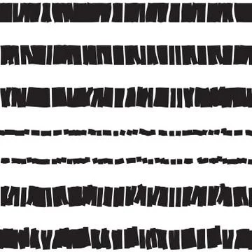 Abstract dotted and dashed seamless pattern Illustrazione stock