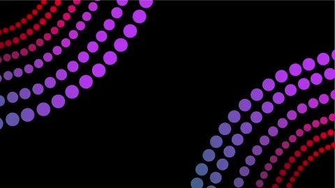 Abstract dotted arc pattern with purple and red gradient design Stock Footage 318635047
