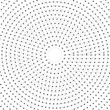 Abstract dotted background. Halftone texture. Radial pattern Illustrazione stock