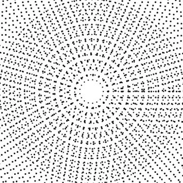 Abstract dotted background. Halftone texture. Radial pattern Illustrazione stock