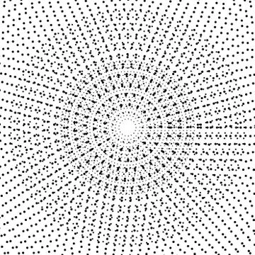 Abstract dotted background. Halftone texture. Radial pattern Stock Illustration