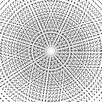 Abstract dotted background. Halftone texture. Radial pattern Stock Illustration