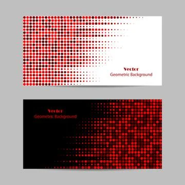 Abstract dotted background. Halftone. Vector illustration in black, red and Stock Illustration