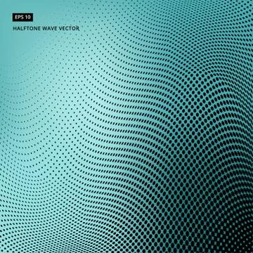 Abstract dotted background. Halftone wave effect vector background Stock Illustration