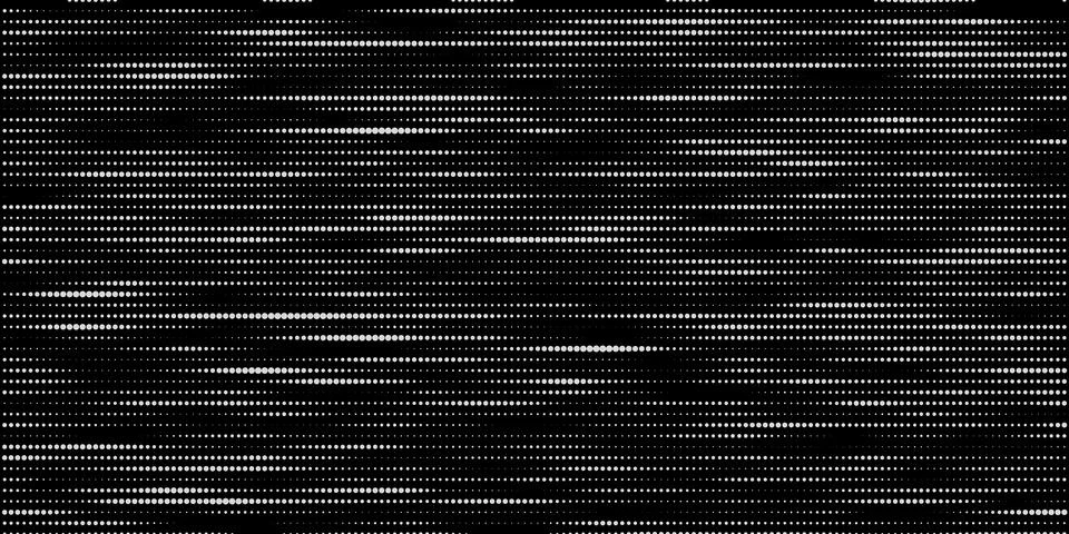 Abstract dotted black background. Grid of blinking dots. Big data visualizati Stock Illustration