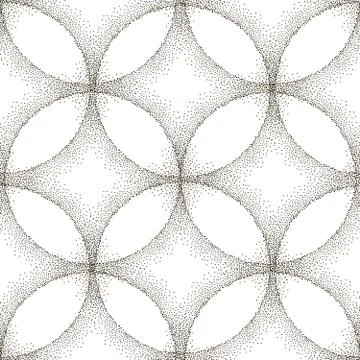 Abstract dotted circle seamless pattern. Geometric textured back Illustrazione stock