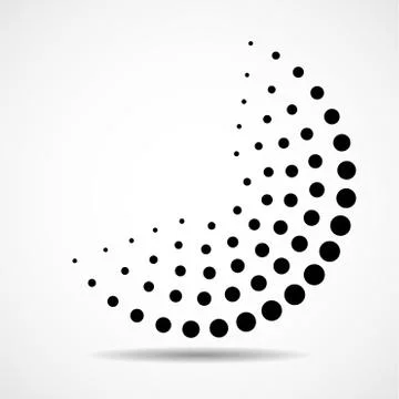 Abstract dotted circles. Dots in circular form Stock Illustration