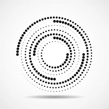 Abstract dotted circles. Dots in circular form. Vector design element 스톡 일러스트
