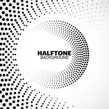 Abstract dotted circles. Dots in circular form. Vector design element Stock Illustration