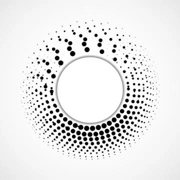 Abstract dotted circles, halftone dotted background, vector Stock Illustration