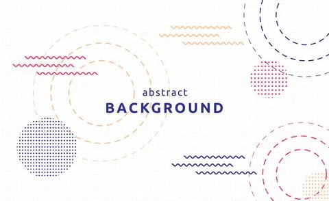 Abstract dotted circles, waves on white background. Geometric figures. Dots Stock Illustration