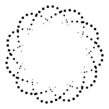 Abstract Dotted Circular Frame Border with Copy Space Design Stock Illustration