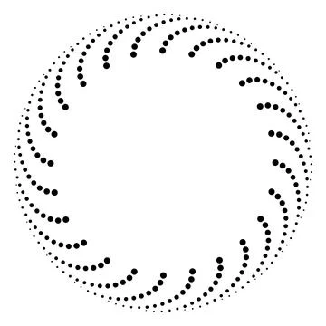 Abstract Dotted Circular Frame with Radial Dot Pattern 스톡 일러스트