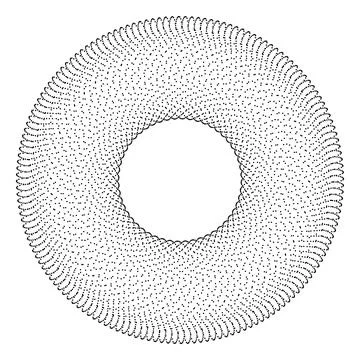 Abstract Dotted Circular Ring Geometric Pattern Stock Illustration