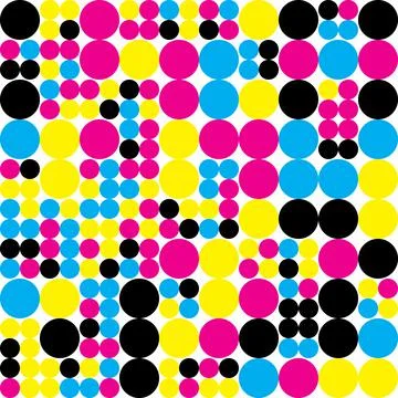 Abstract dotted CMYK background pattern Stock Illustration