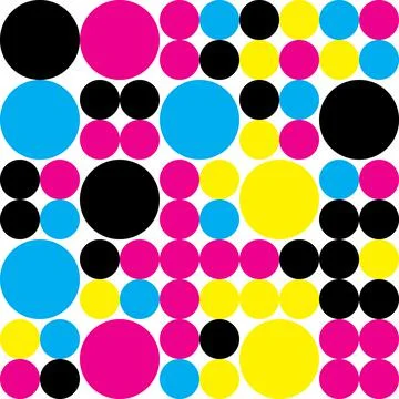 Abstract dotted CMYK background pattern 스톡 일러스트