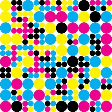 Abstract dotted CMYK background pattern Stock Illustration